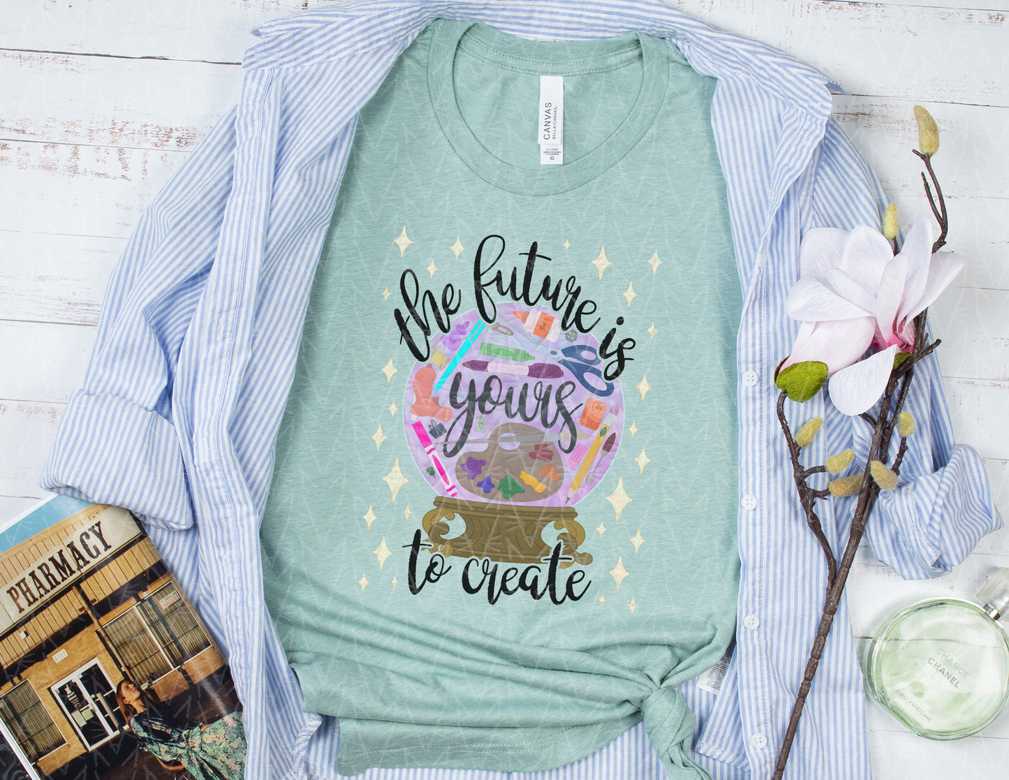The Future is Yours to Create Shirt (Black Graphic)