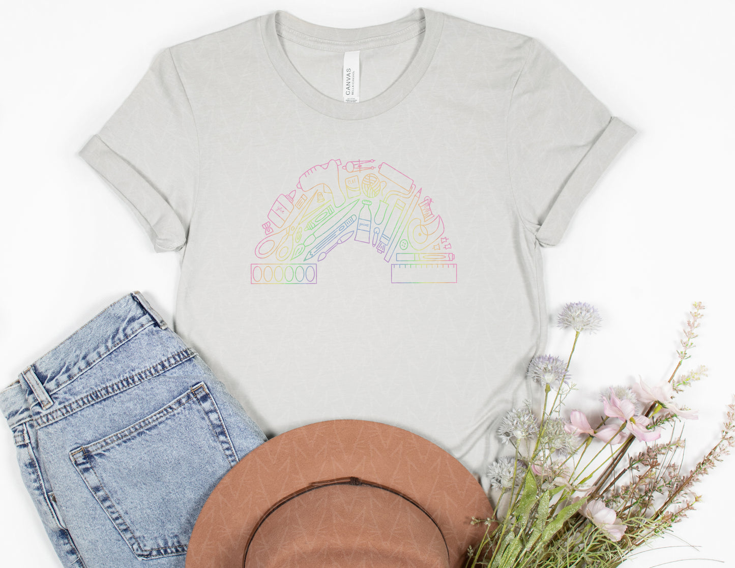 Create Your Own Rainbow Shirt (Faded Color Graphic)