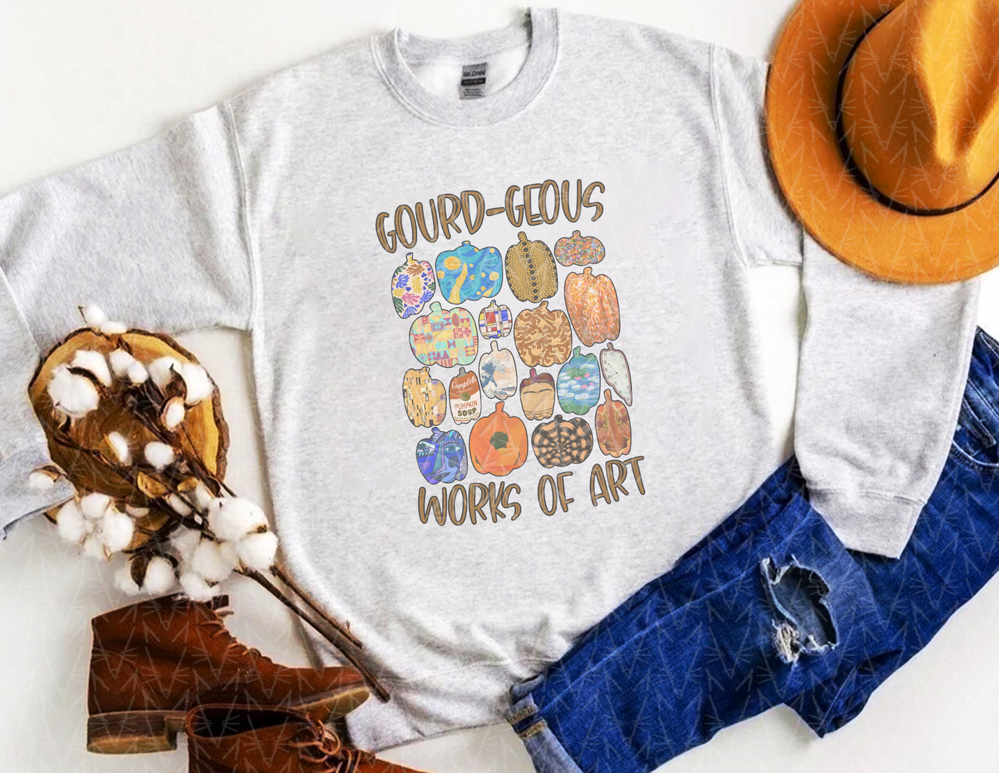 GOURDgeous Works of Art Sweatshirt (Faded Color Graphic)
