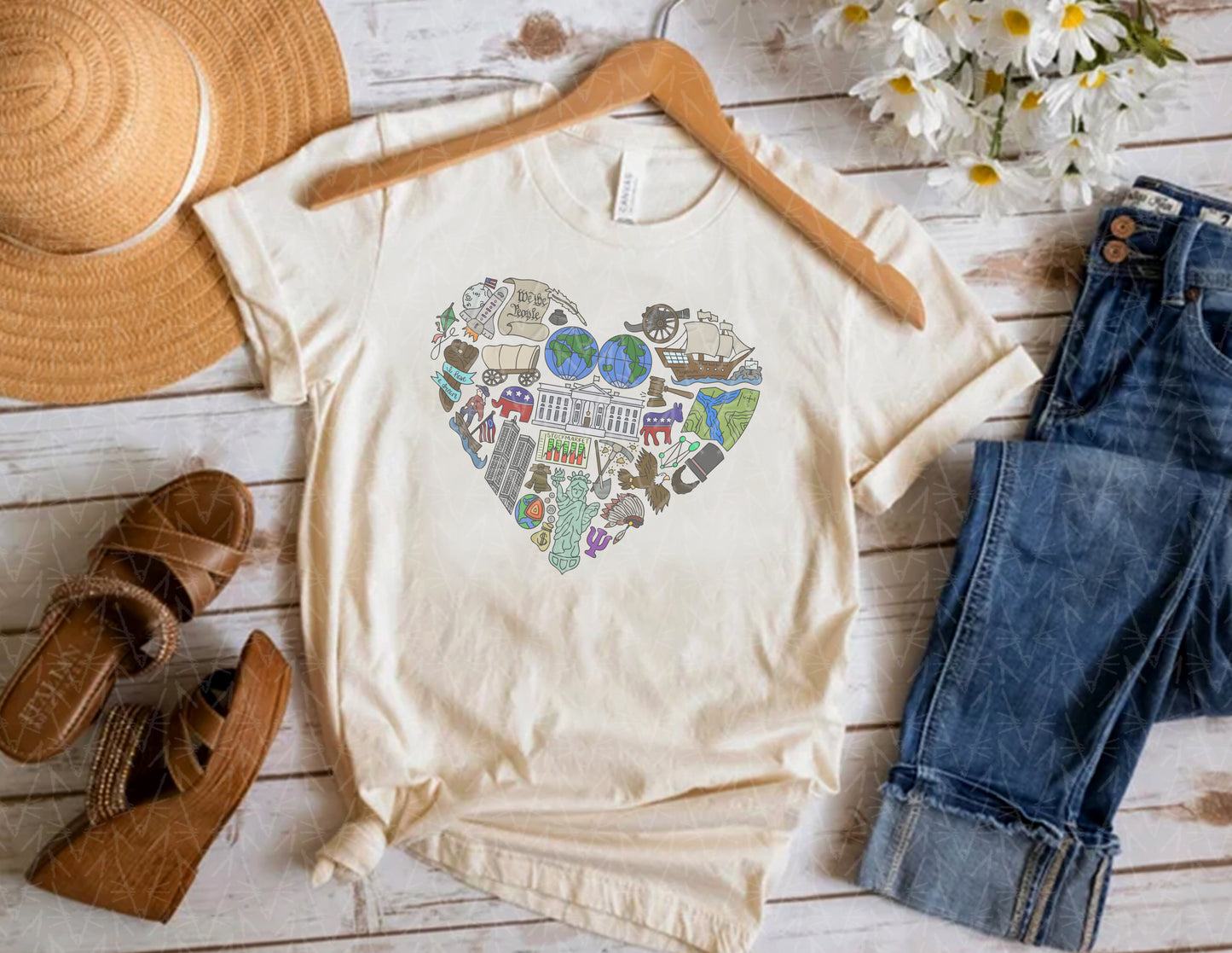 History Begins in the Heart Shirt (Faded Color Graphic)