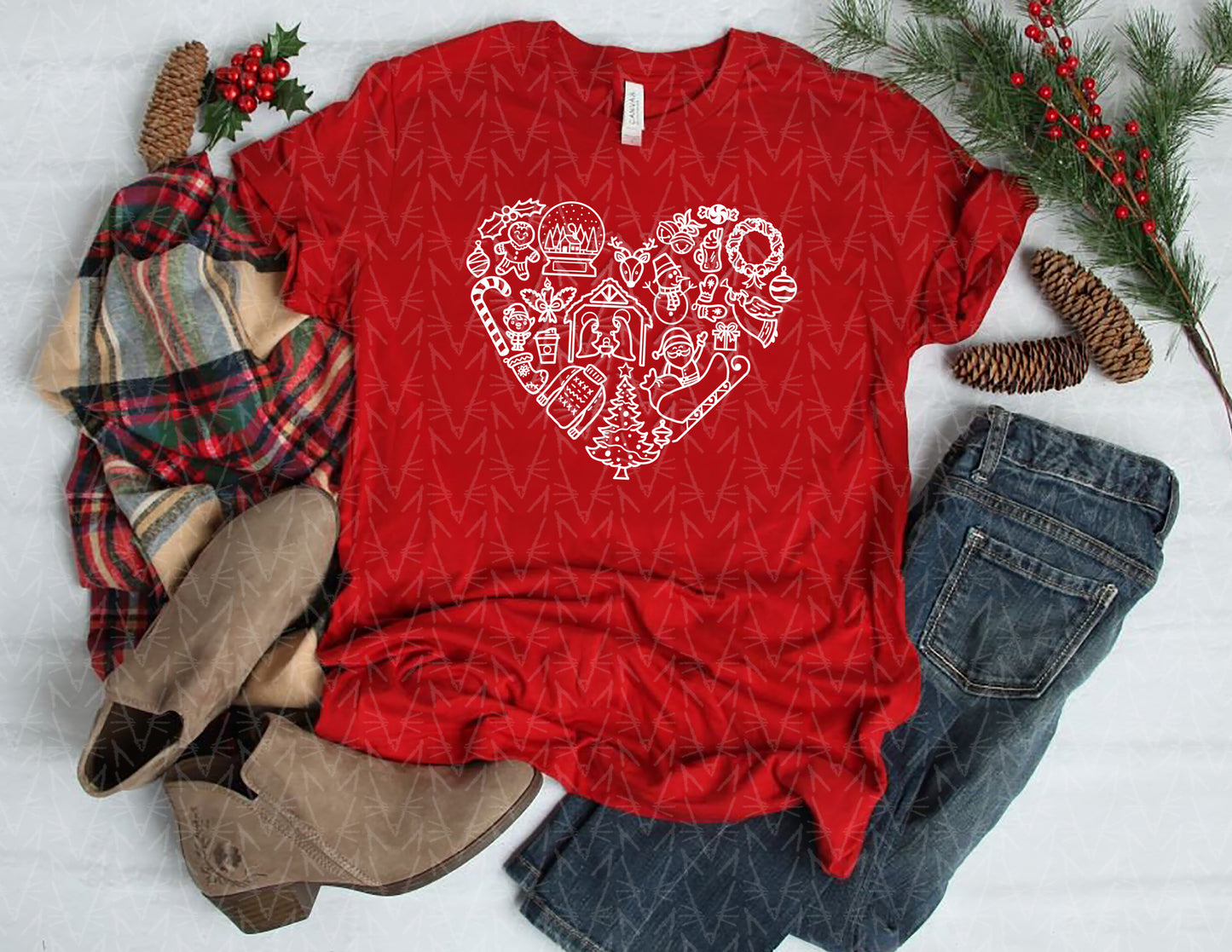 Keep Christmas in your Heart Shirt (White Graphic) - CLOSET CLEANOUT SALE!