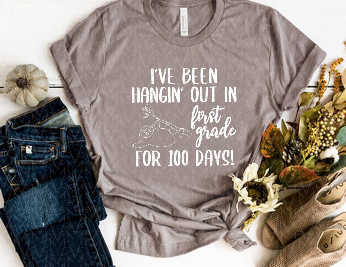 Hangin' Out for 100 Days Shirt (White Graphic)