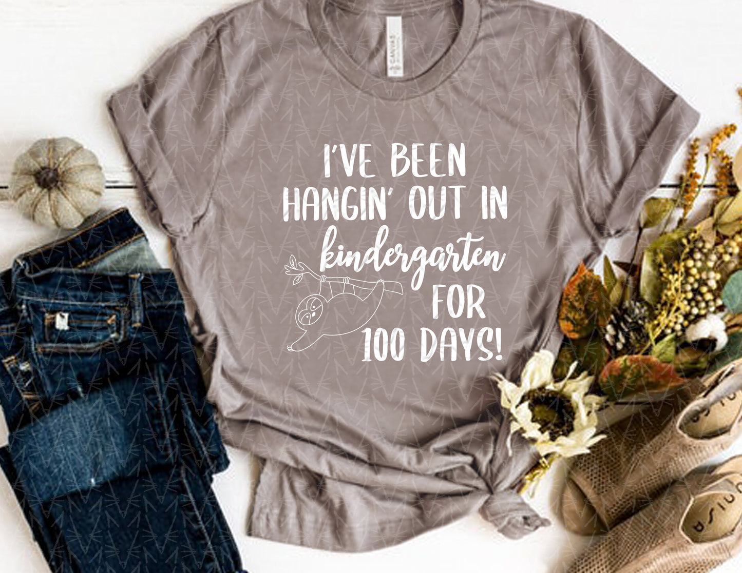 Hangin' Out for 100 Days Shirt (White Graphic)