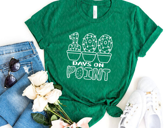 100 Days on Point Shirt (White Graphic)