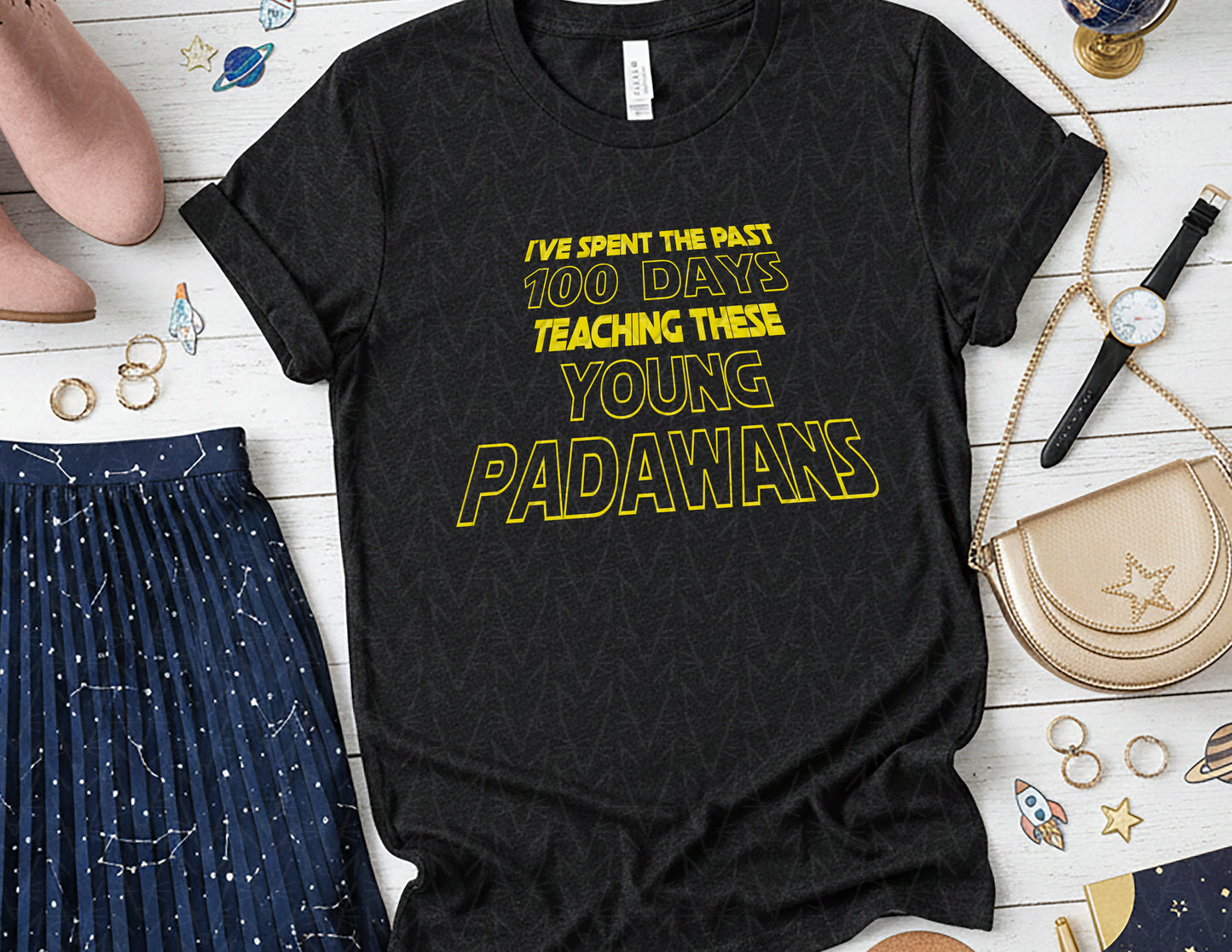 100 Days of Padawan Teaching Shirt