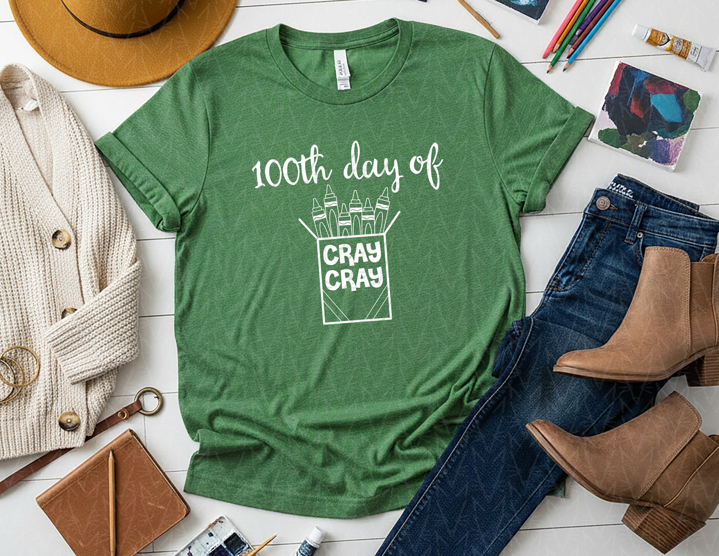 100 Days of Cray Cray Shirt (White Graphic)