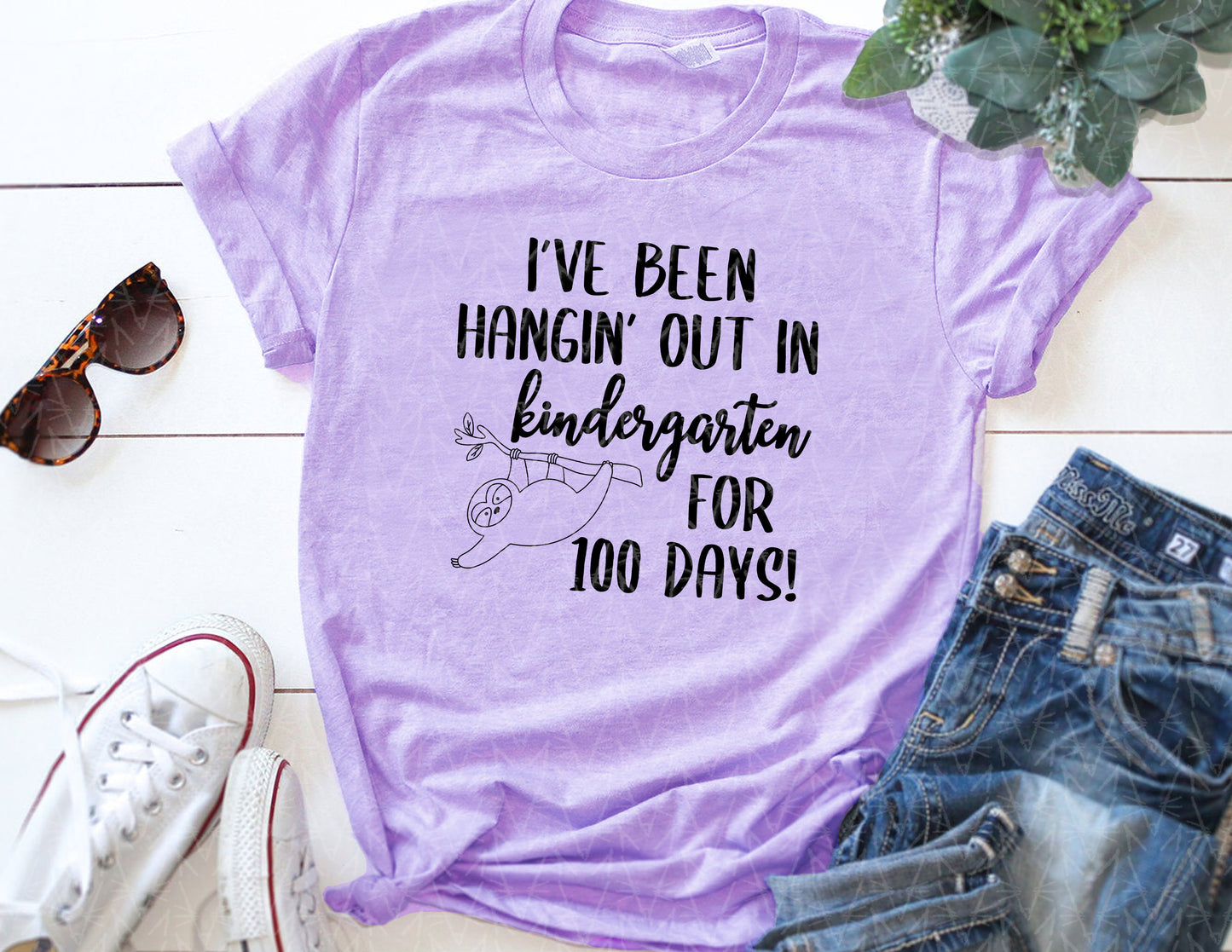 Hangin' Out for 100 Days Shirt (Black Graphic)