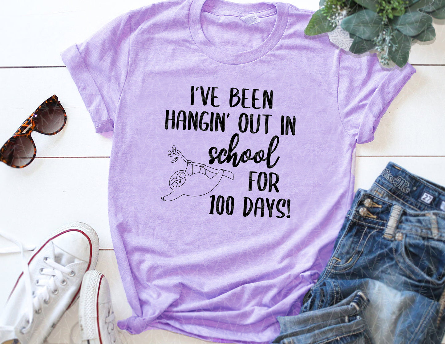 Hangin' Out for 100 Days Shirt (Black Graphic)