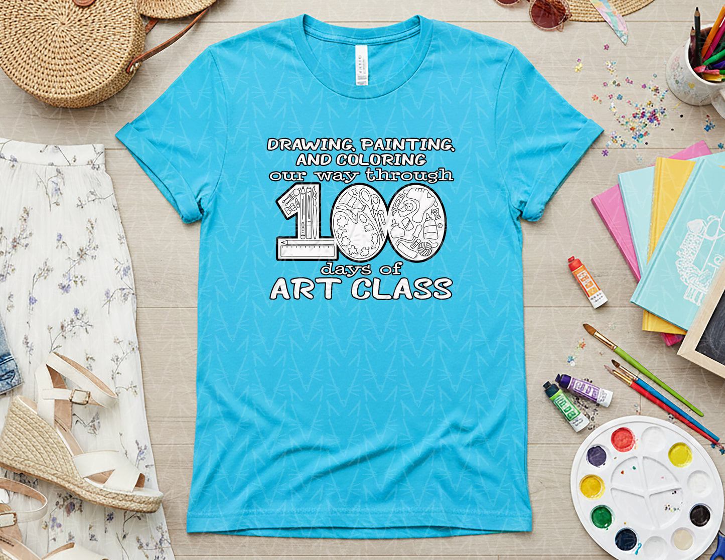 100 Days of Art Class Shirt