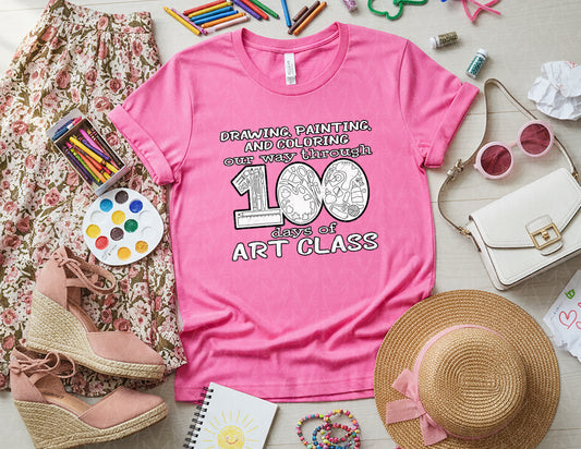 100 Days of Art Class Shirt