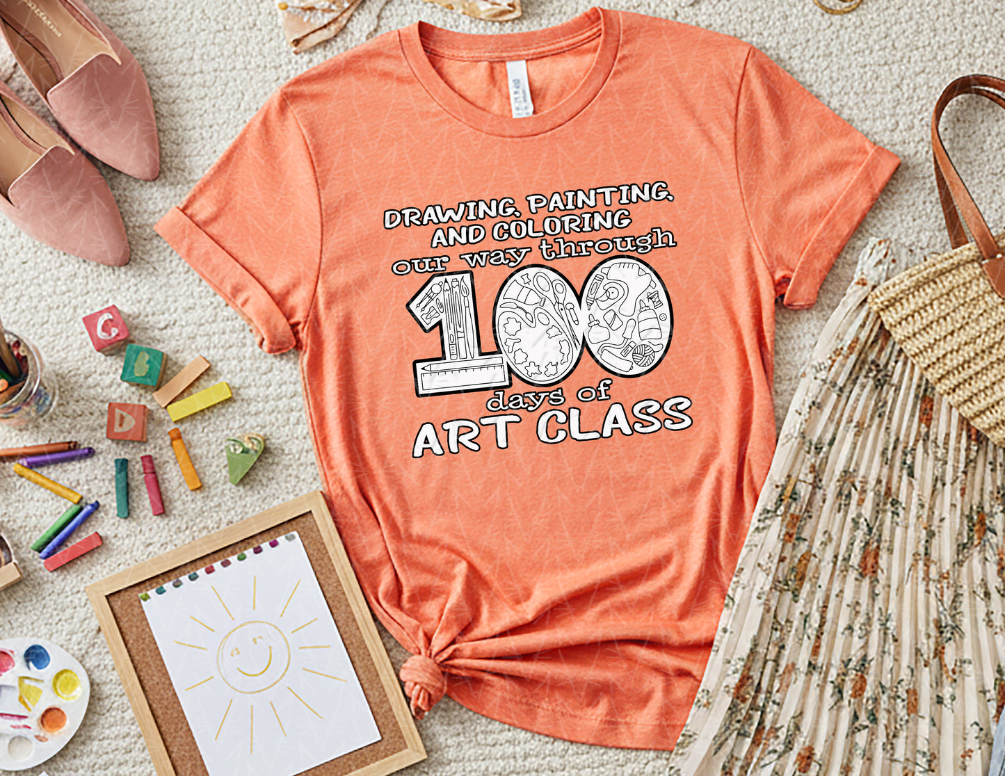 100 Days of Art Class Shirt