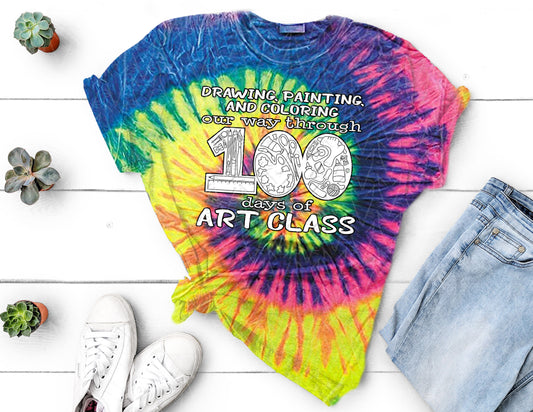 100 Days of Art Class Shirt