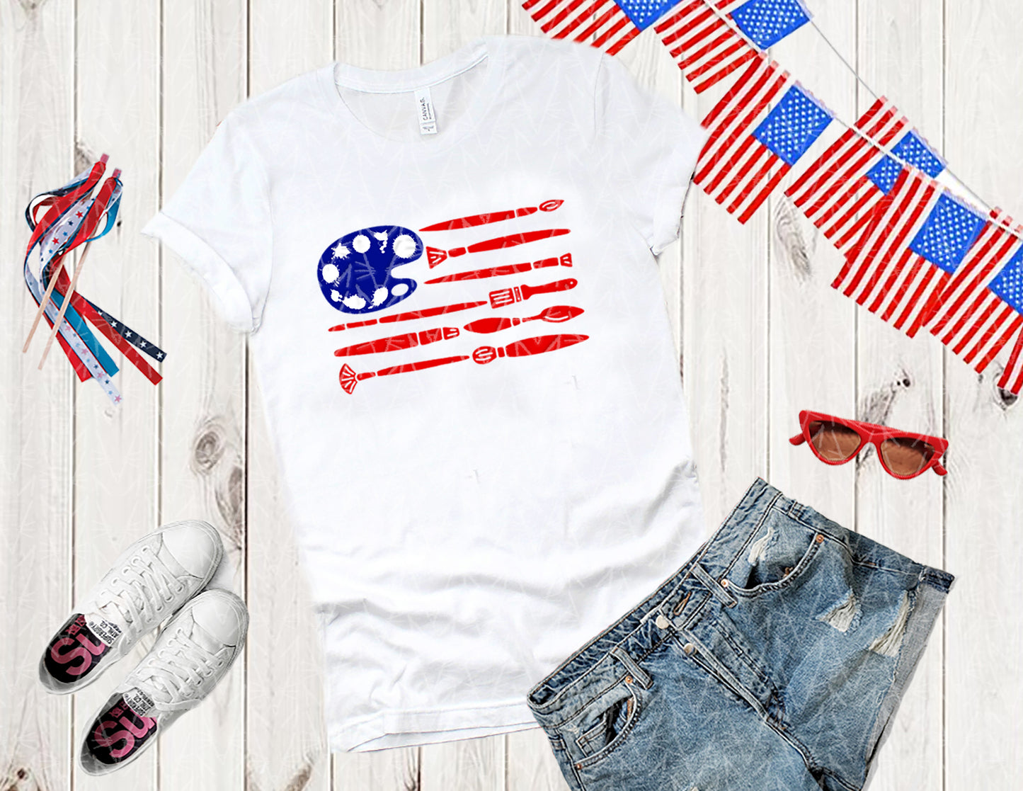 United We Paint Shirt (Red Graphic)