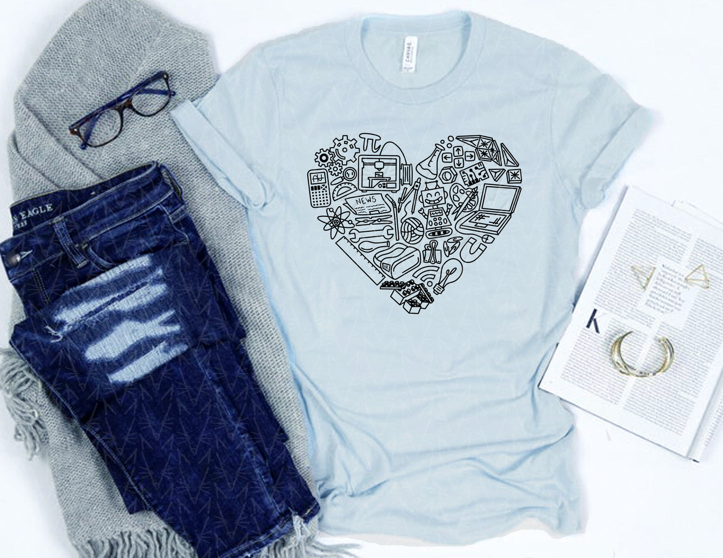 STEAMing with Love Shirt (Black Graphic)