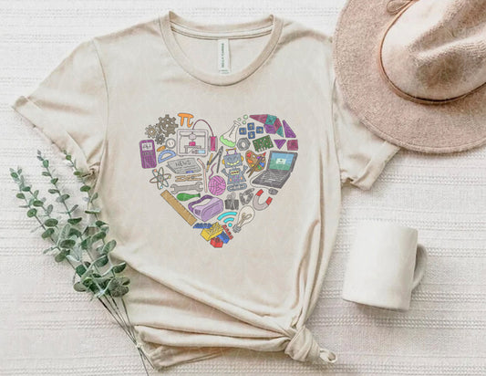 STEAMing with Love Shirt (Faded Color Graphic)