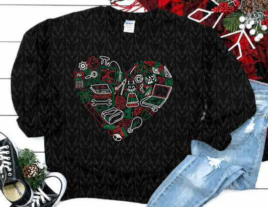 STEAMing with Love Sweatshirt (Christmas Color Combo)