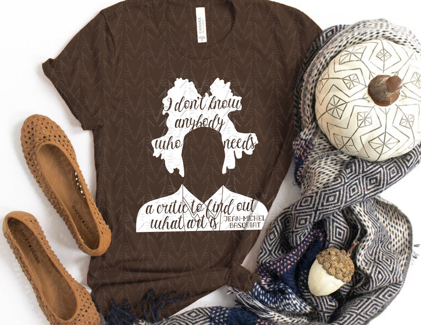 Art Doesn't Need Critics Quote Shirt (White Graphic)
