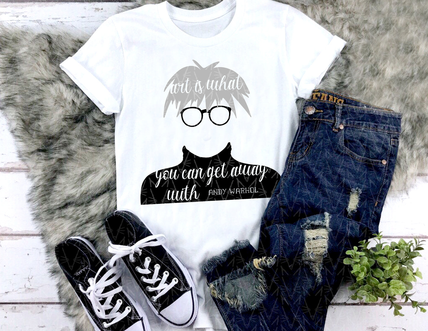 Get Away with Art Quote Shirt (Color Graphic)