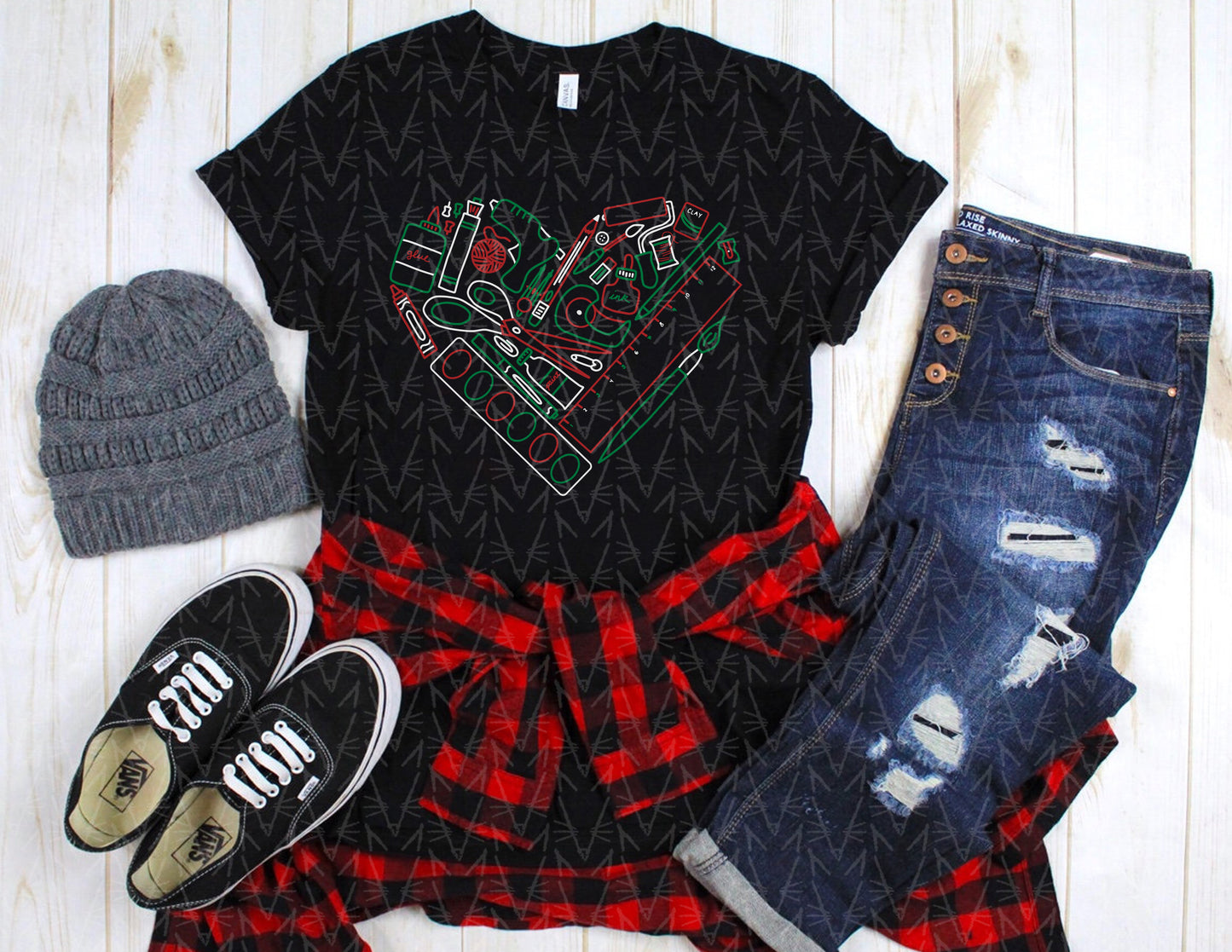 heART Supplies Shirt (Christmas Color Combo)