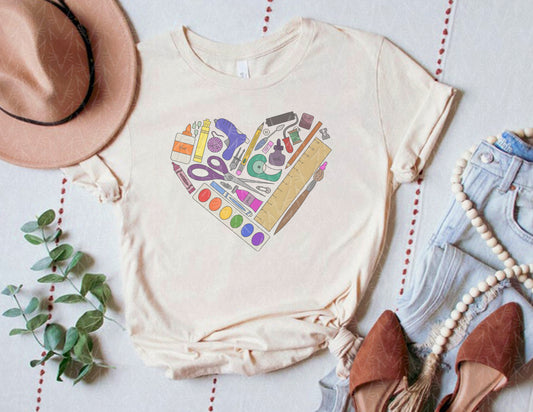 heART Supplies Shirt (Faded Color Graphic)