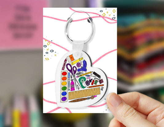 Full Color heART Supplies Keychain