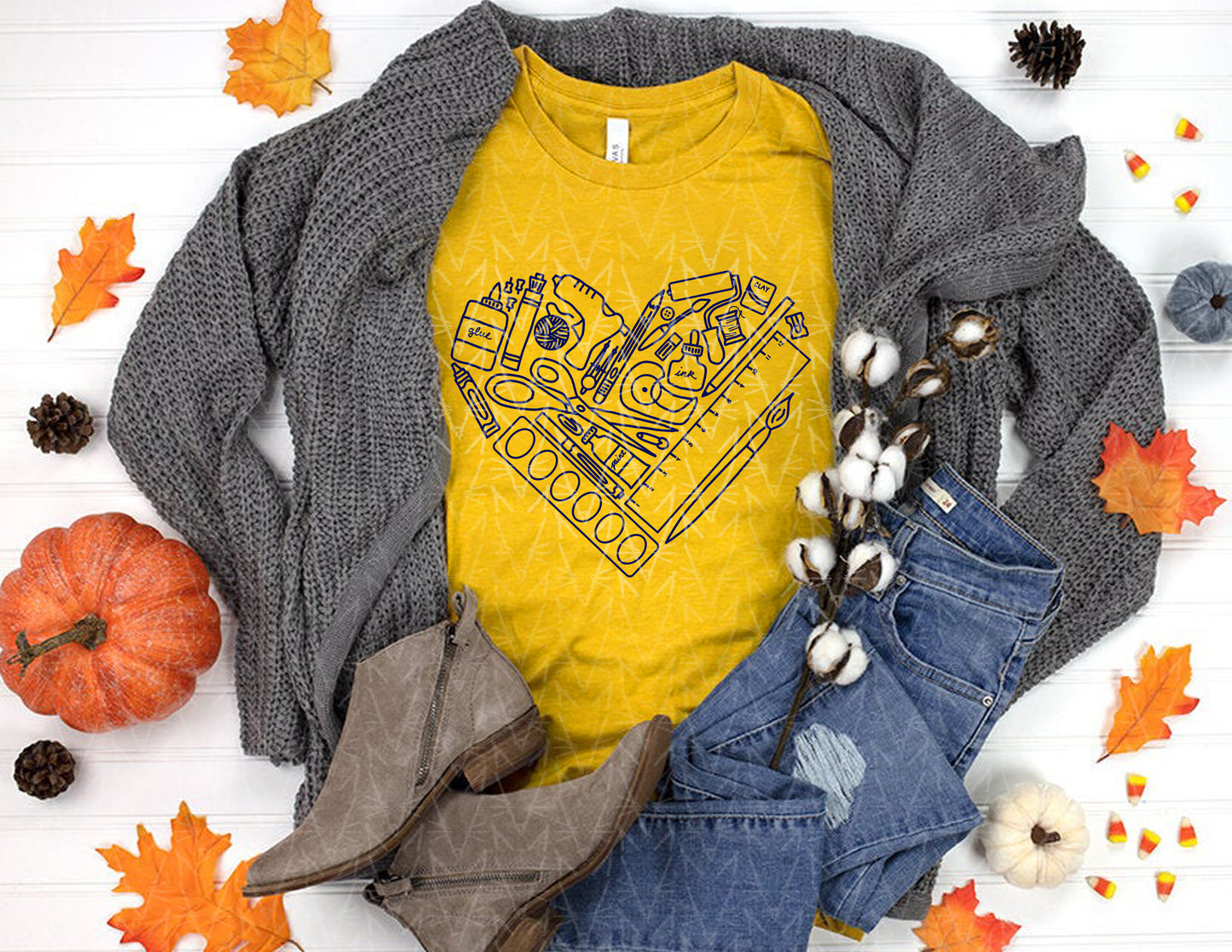 heART Supplies Shirt (Fall Color Combo)