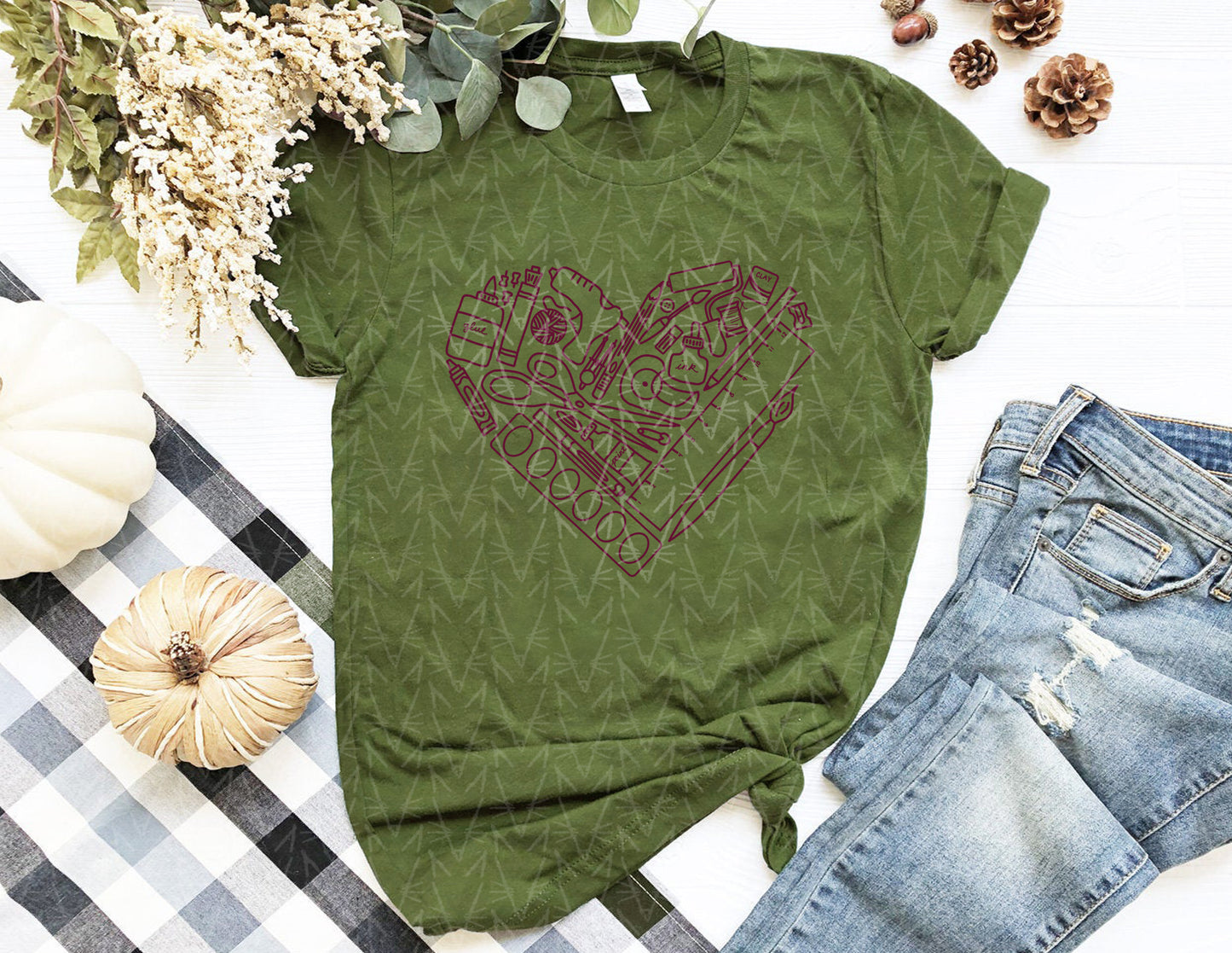 heART Supplies Shirt (Fall Color Combo)