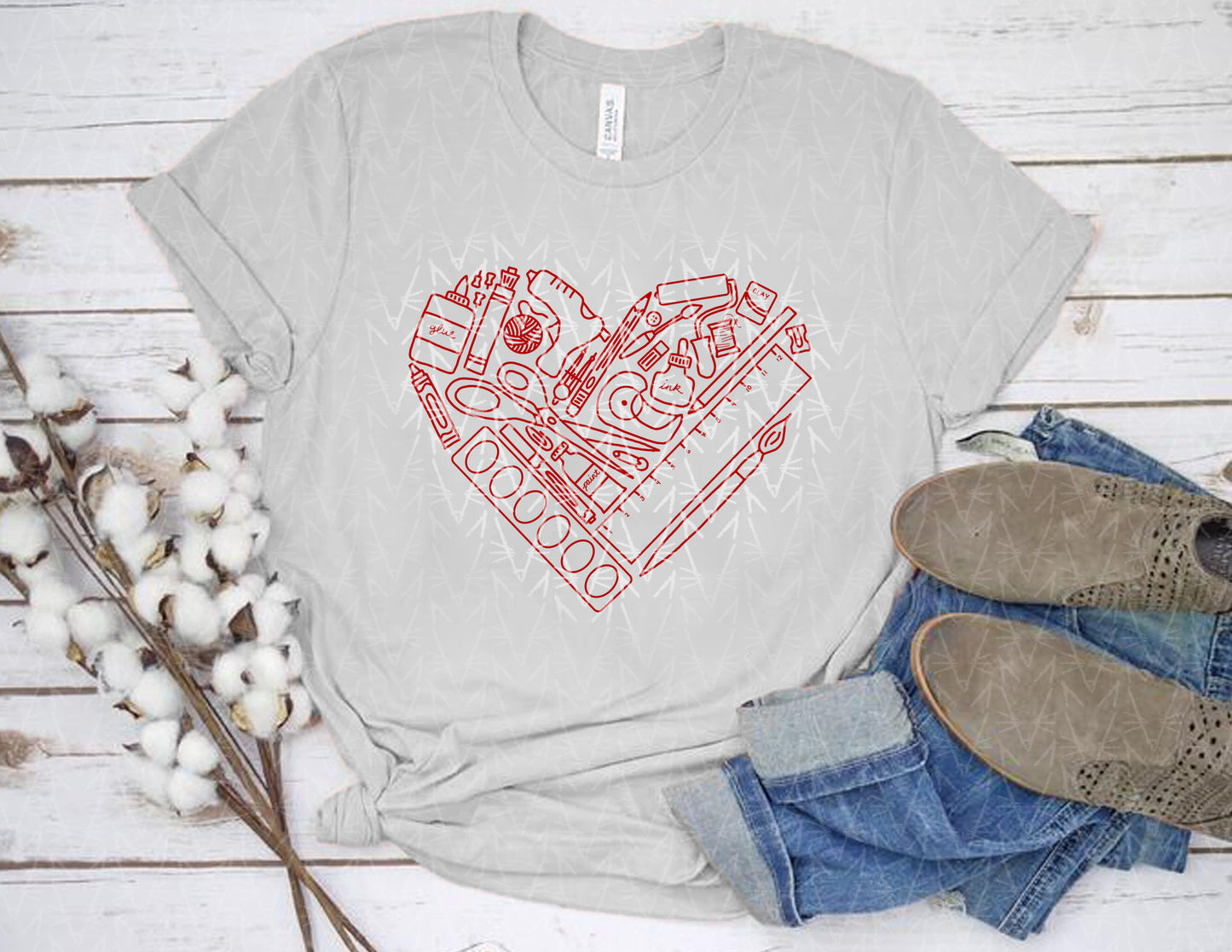 heART Supplies Shirt (School Color Combo)