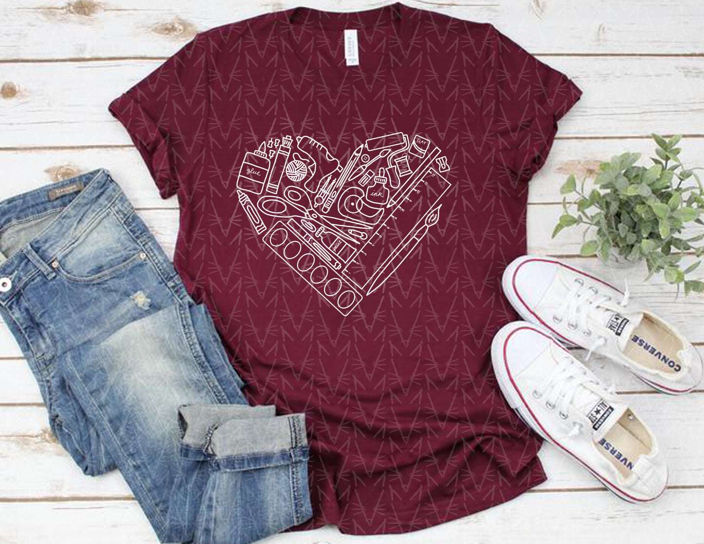 heART Supplies Shirt (School Color Combo)