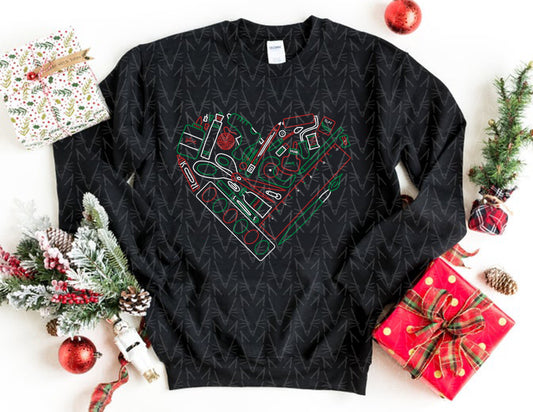 heART Supplies Sweatshirt (Christmas Color Combo)