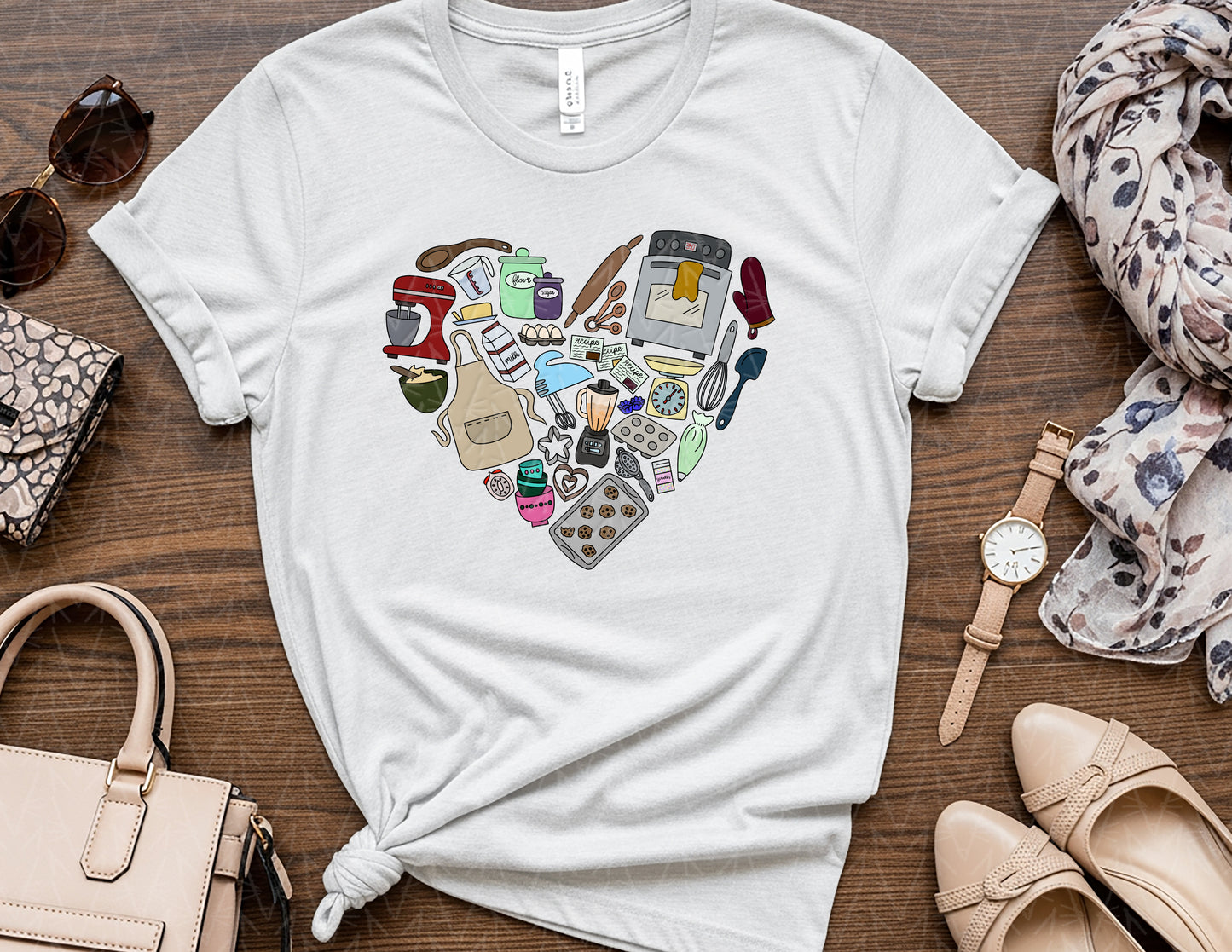Baked from the Heart Shirt (Full Color Graphic)