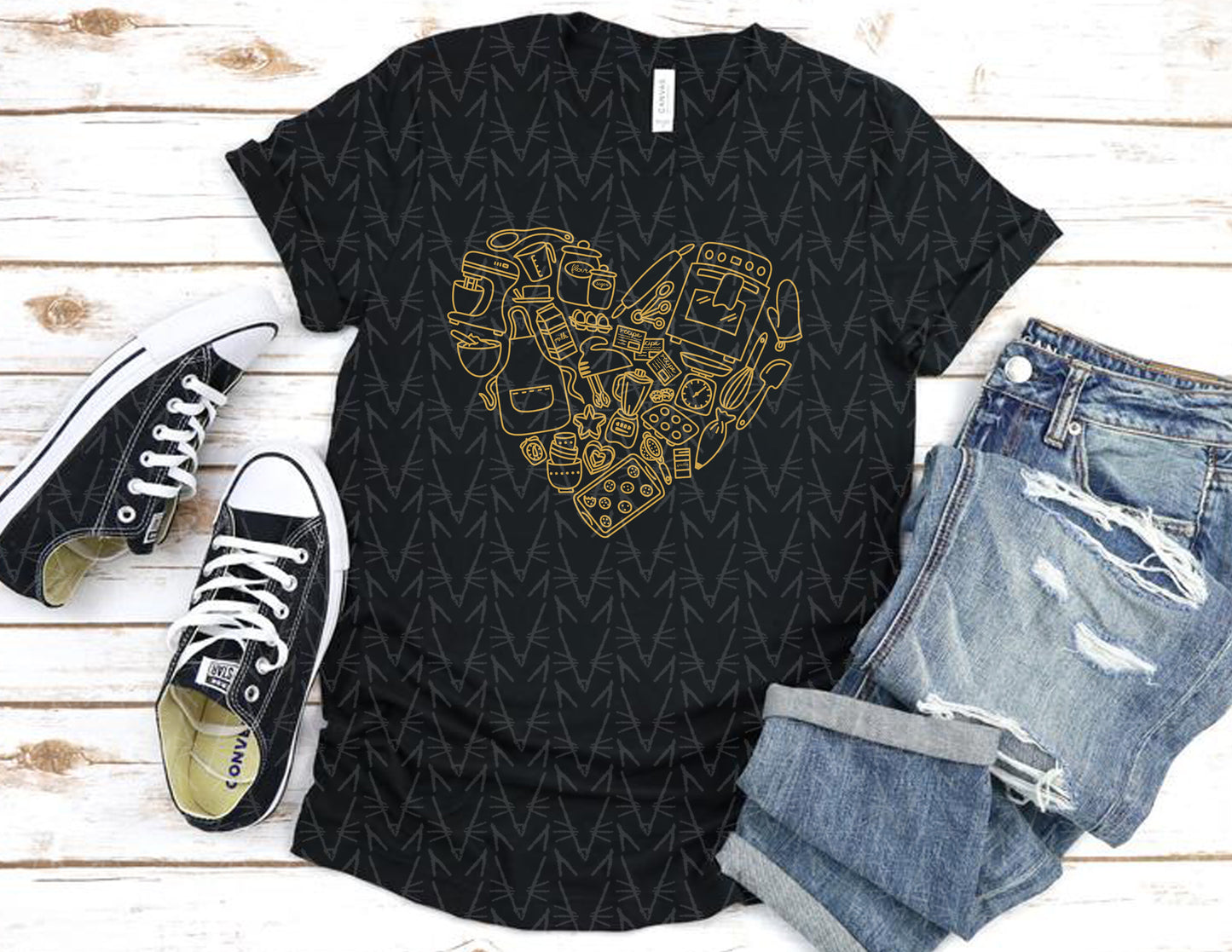 Baked from the Heart Shirt (School Color Combo)