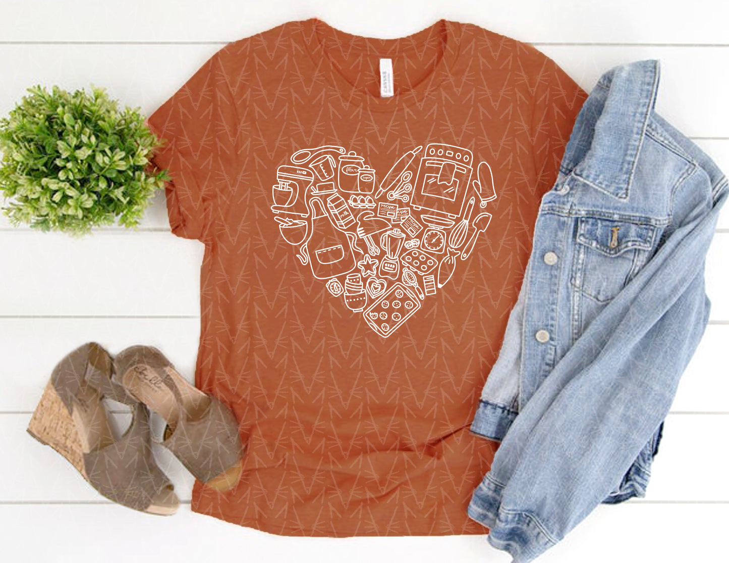 Baked from the Heart Shirt (School Color Combo)