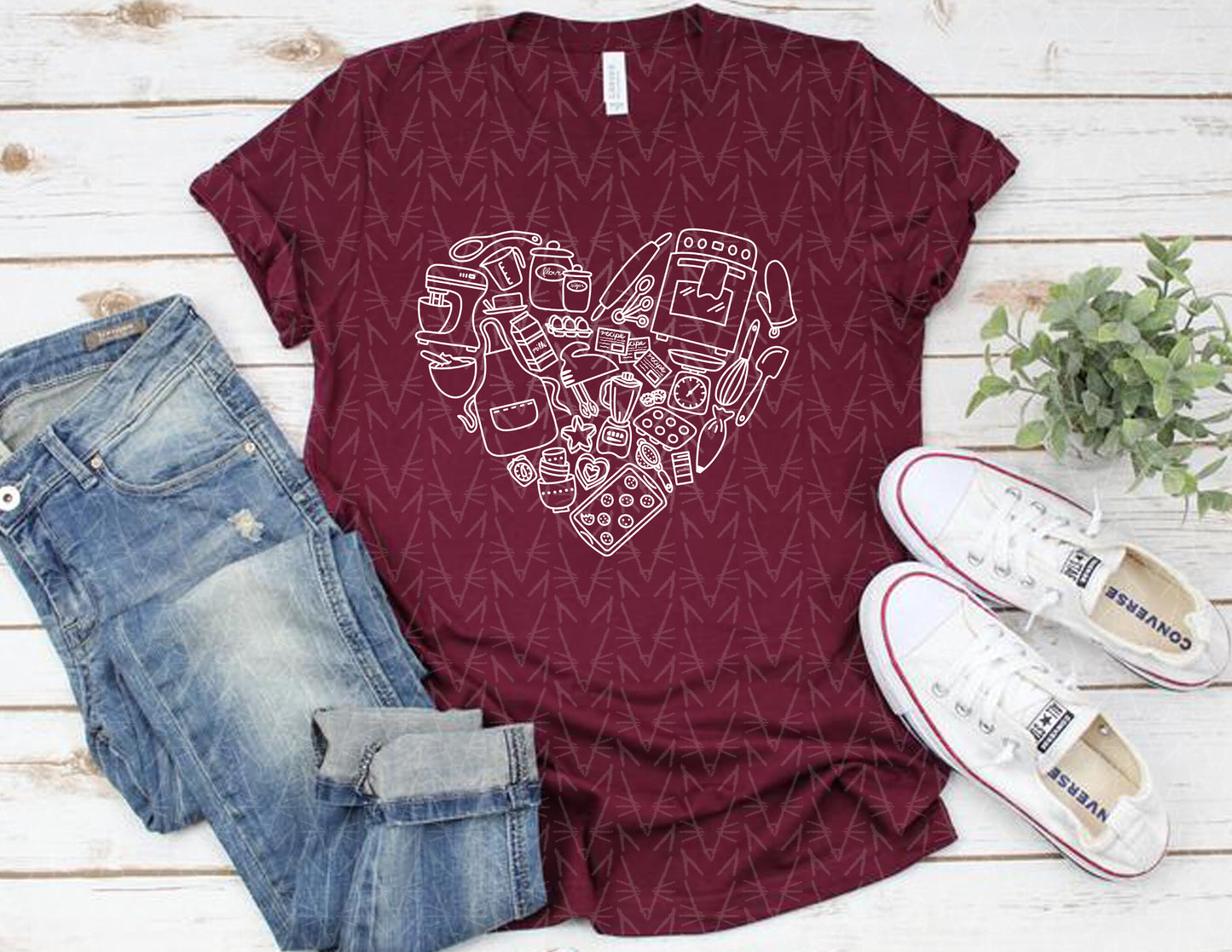 Baked from the Heart Shirt (School Color Combo)