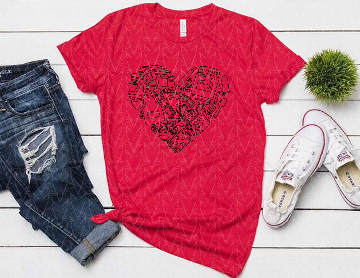 Baked from the Heart Shirt (School Color Combo)