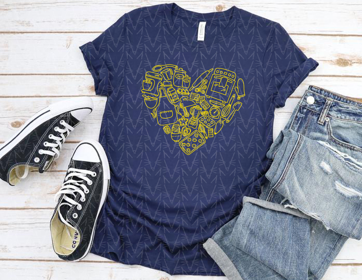 Baked from the Heart Shirt (School Color Combo)