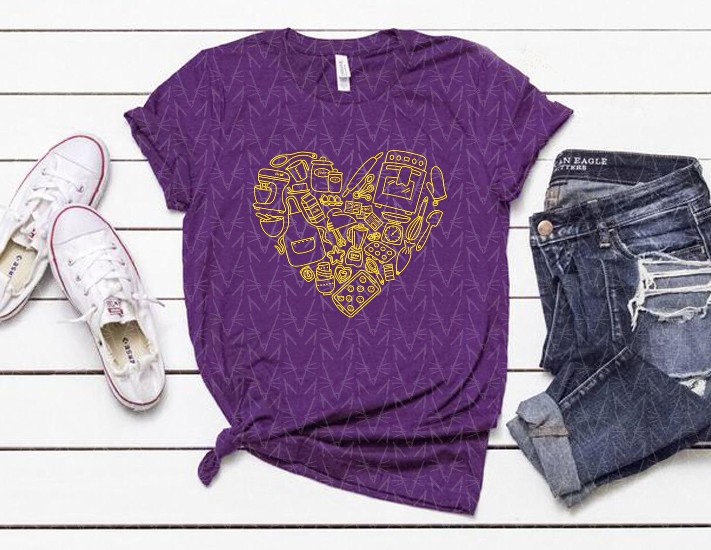 Baked from the Heart Shirt (School Color Combo)