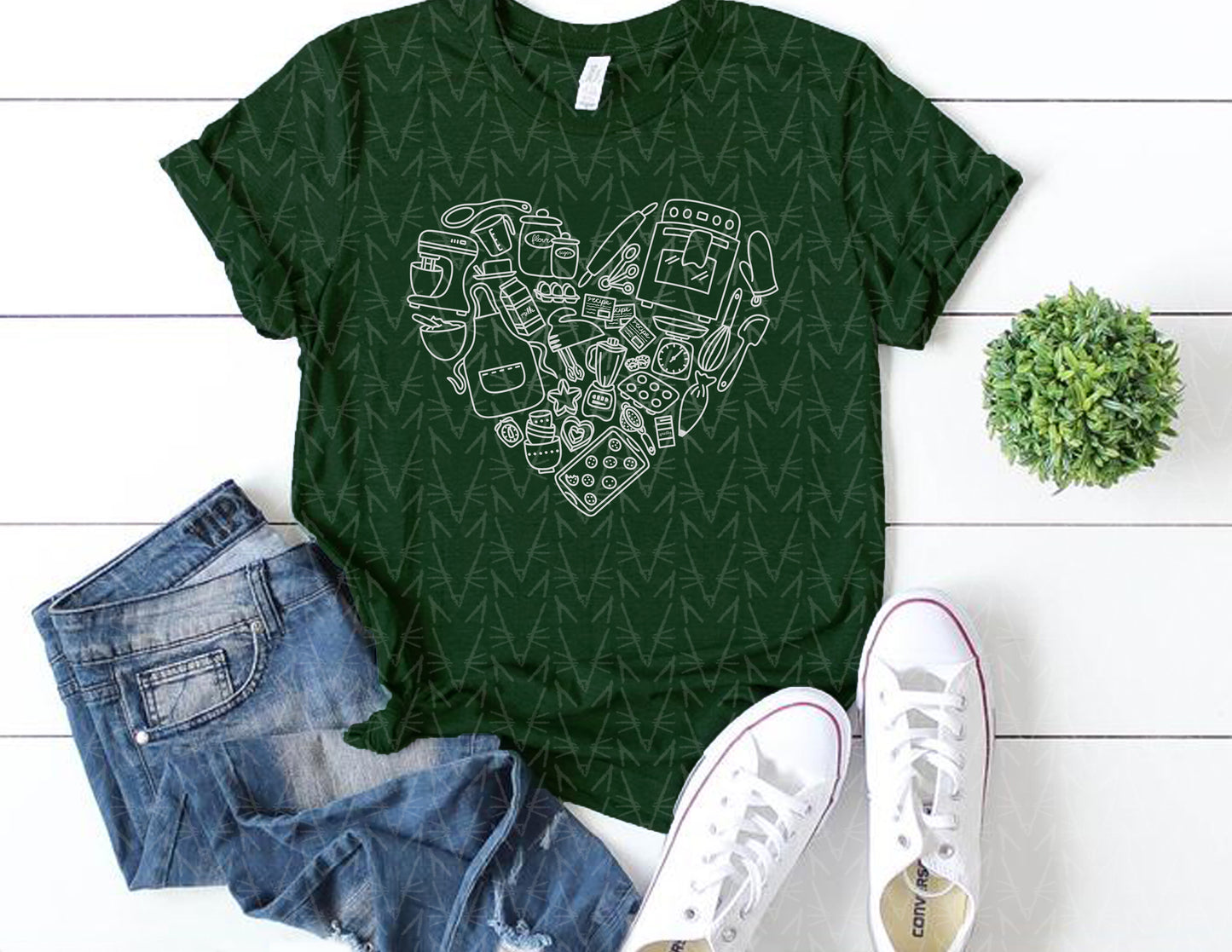 Baked from the Heart Shirt (School Color Combo)