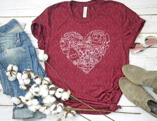 Baked from the Heart Shirt (White Graphic) - CLOSET CLEANOUT SALE!