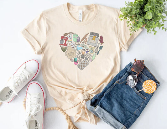 Baked from the Heart Shirt (Faded Color Graphic)