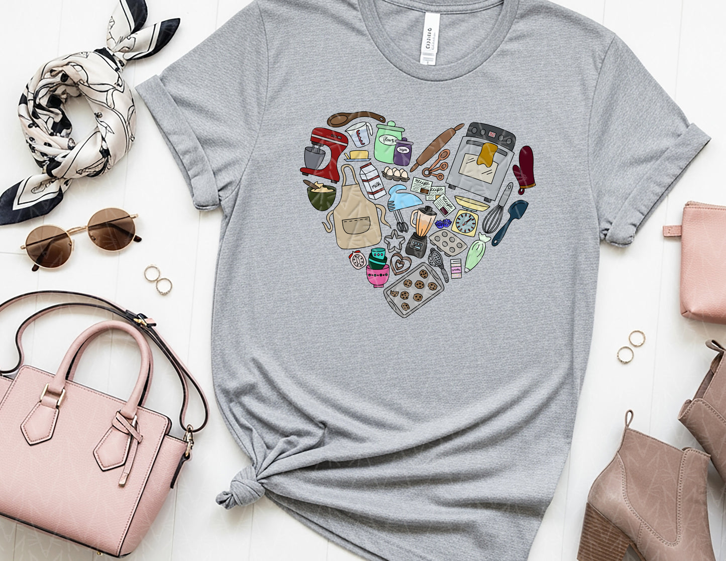 Baked from the Heart Shirt (Full Color Graphic)