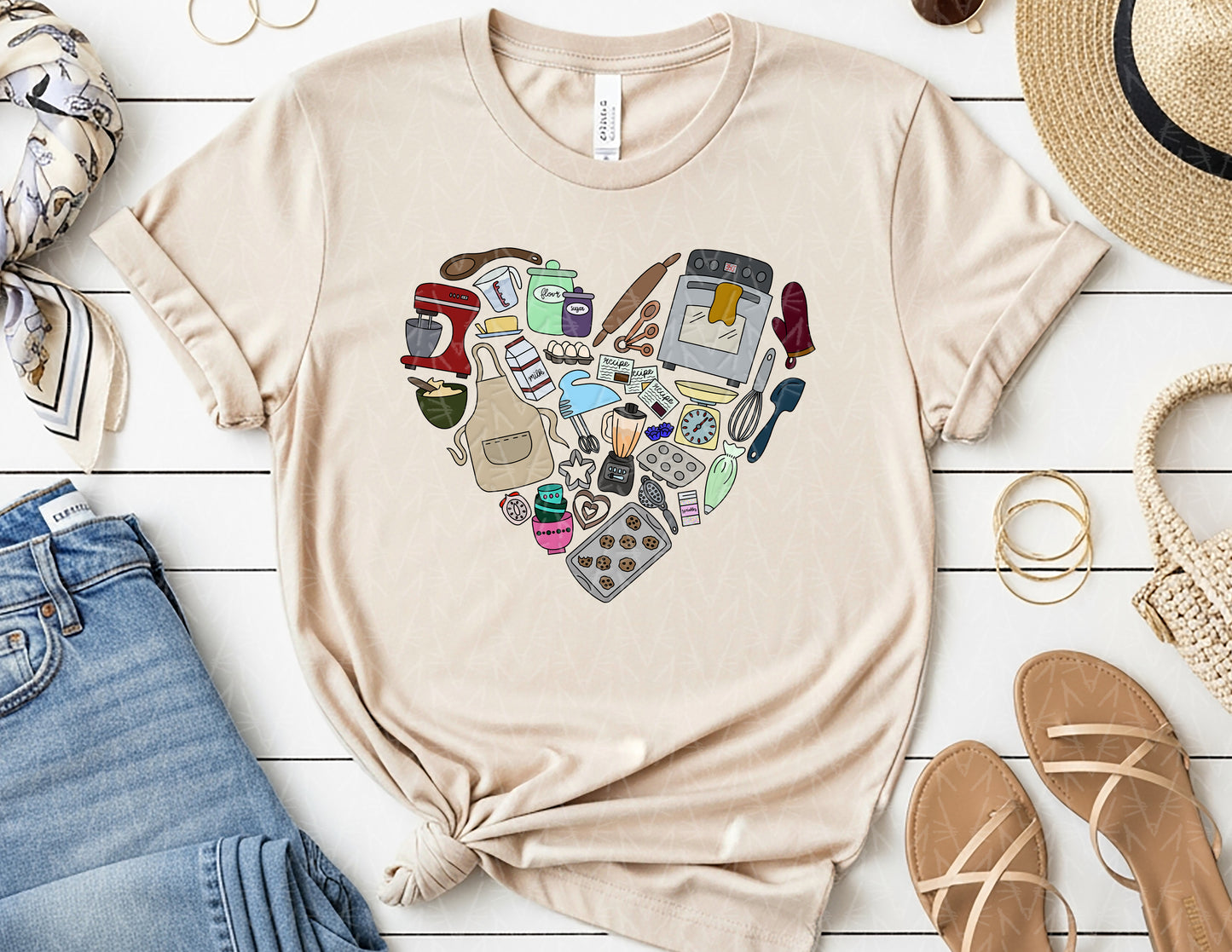 Baked from the Heart Shirt (Full Color Graphic)