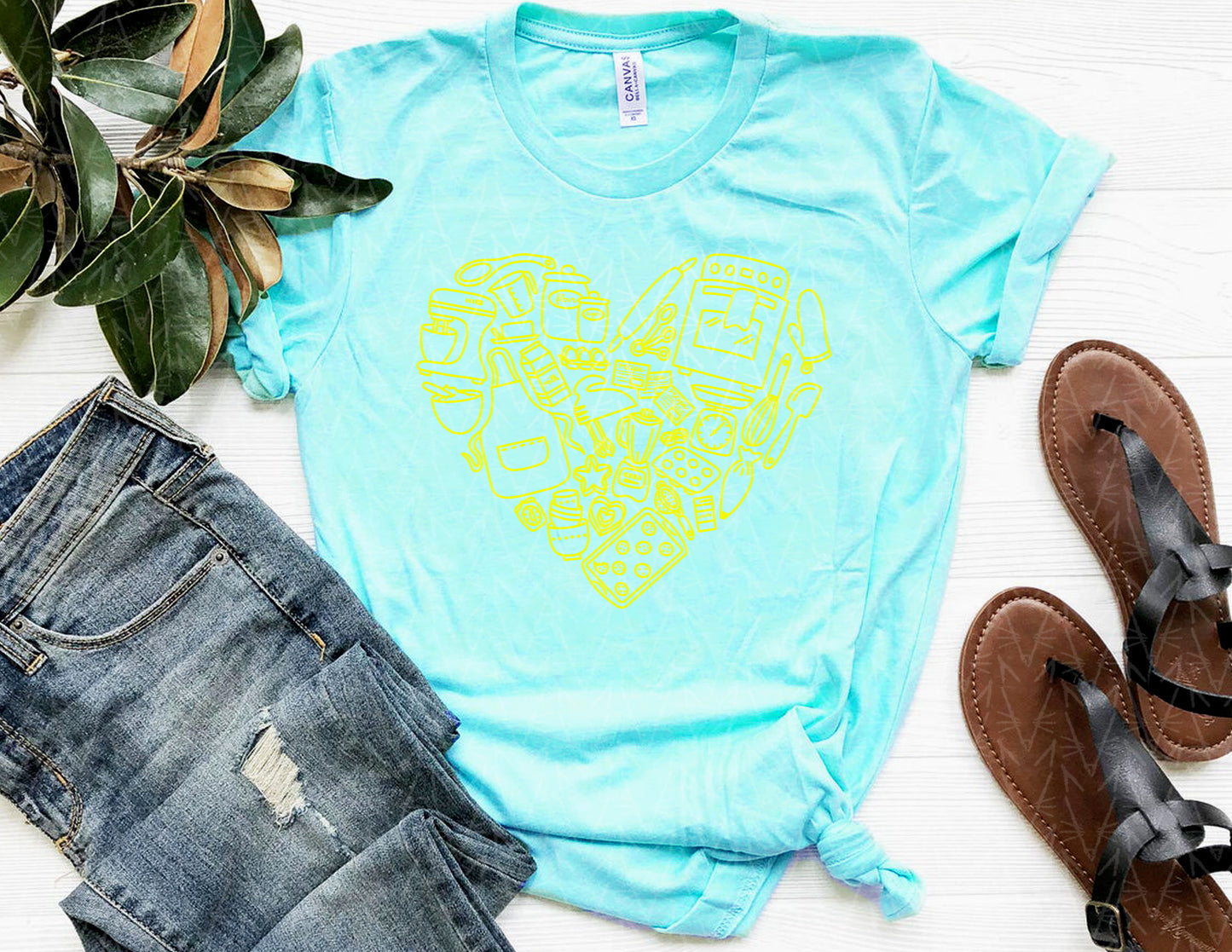 Baked from the Heart Shirt (Summer Color Combo)