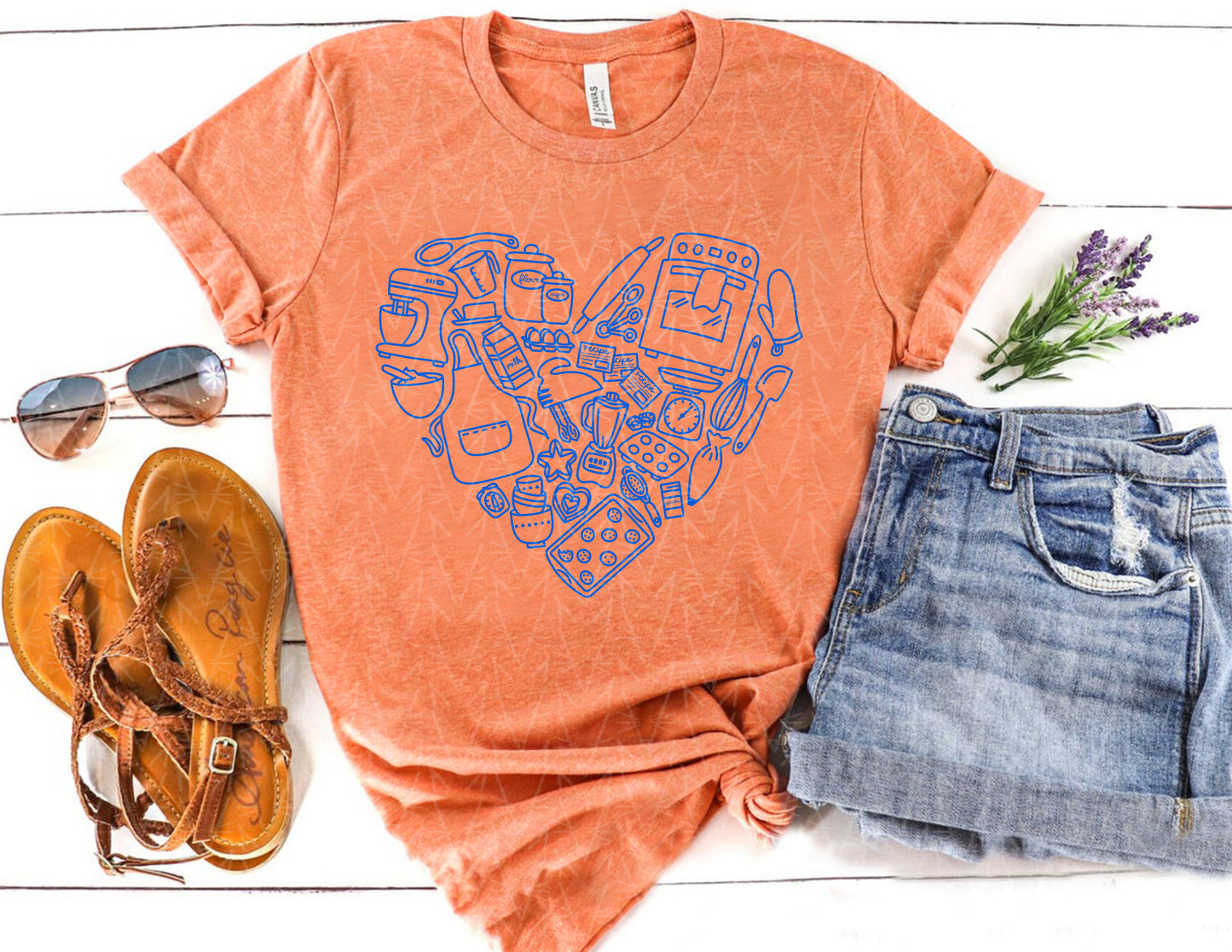 Baked from the Heart Shirt (Summer Color Combo)