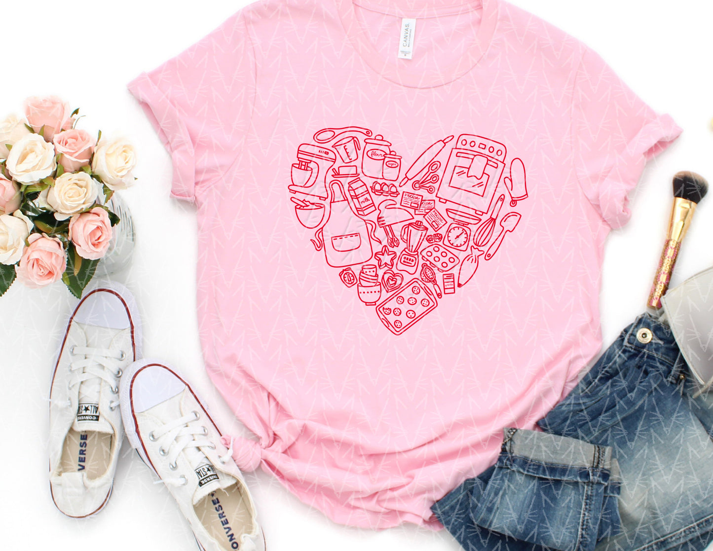 Baked from the Heart Shirt (Valentine's Color Combo)