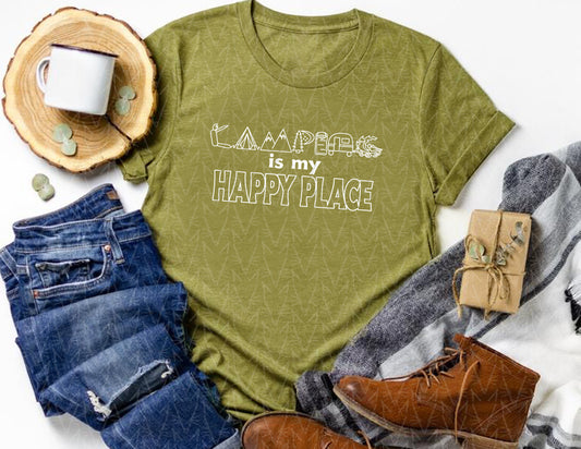 Camping is My Happy Place Shirt