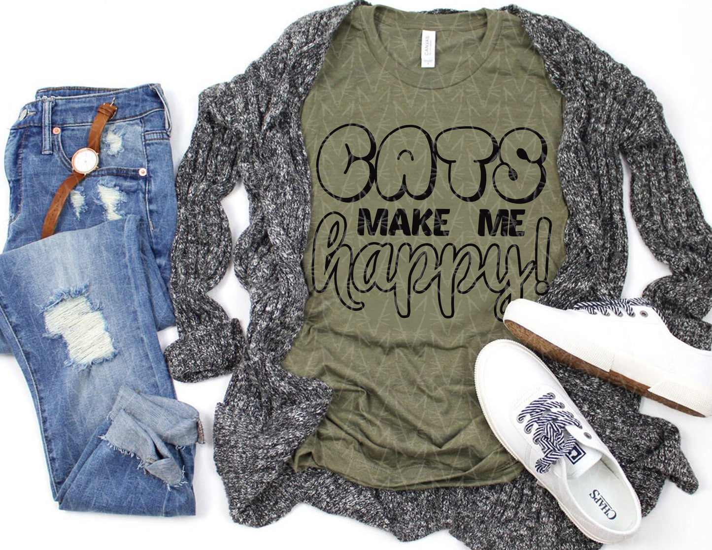 Cats Make Me Happy Shirt