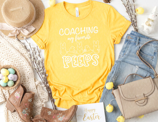 Coaching My Favorite Peeps Shirt (White Graphic)