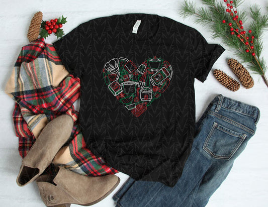 Cooking with Love Shirt (Christmas Color Combo)