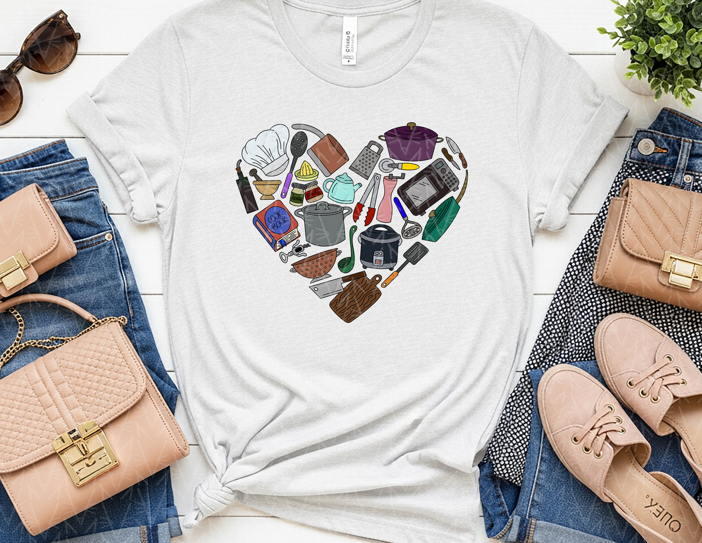 Cooking with Love Shirt (Full Color Graphic)